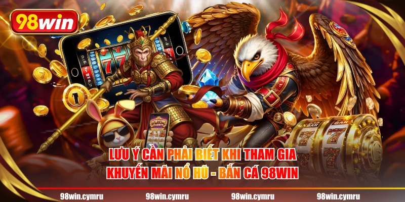 Lưu ý cần phải biết khi tham gia khuyến mãi Nổ Hũ - Bắn Cá 98WIN