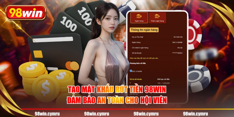 Tạo mật khẩu rút tiền 98WIN đảm bảo an toàn cho hội viên