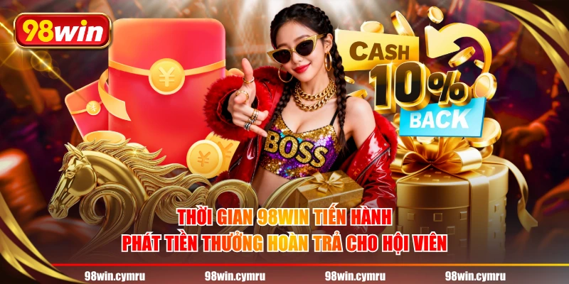 Thời gian 98WIN tiến hành phát tiền thưởng hoàn trả cho hội viên